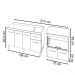 Balcão Armário Cozinha Gabinete de Pia 140 cm Camila e Balcão Amanda Para Microondas e Forno Elétrico Branco 