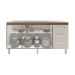 Balcão Armário Cozinha Gabinete para Pia 148 cm 3 Gavetas e 3 Portas Deise Savana Off White 