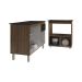 Balcão Armário Gabinete Aline 118 cm Savana Preto com Tampo Preto e Balcão Evelyn para Cooktop 4 Bocas Savana Preto 