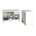 Balcão Armário Gabinete Aline 118 cm com Tampo Tampão e Balcão Amanda para Forno e Microondas Branco 