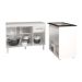 Balcão Armário Gabinete Aline 118 cm com Tampo Tampão e Balcão Evelyn para Cooktop 4 Bocas Branco 