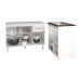 Balcão Armário Gabinete Aline 118 cm com Tampo Tampão e Balcão Evelyn para Cooktop 5 Bocas Branco 
