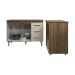 Balcão Armário Gabinete Bruna 118 cm Savana Off White com Tampo Savana e Balcão Amanda Forno Microondas Savana Off White 