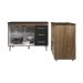 Balcão Armário Gabinete Bruna 118 cm Savana Preto com Tampo Preto e Balcão Evelyn para Cooktop 4 Bocas Savana Preto 
