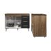 Balcão Armário Gabinete Bruna 118 cm Savana Preto com Tampo Savana e Balcão Evelyn para Cooktop 4 Bocas Savana Preto 
