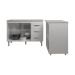 Balcão Armário Gabinete Bruna 118 cm com Tampo Tampão e Balcão Amanda para Forno e Microondas Branco 