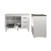 Balcão Armário Gabinete Bruna 118 cm com Tampo Tampão e Balcão Evelyn para Cooktop 4 Bocas Branco 