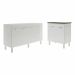 Balcão Armário Gabinete Para Pia 138 cm Camila e Balcão Fran Para Cooktop 4 Bocas Branco 