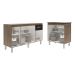 Balcão Armário Gabinete Para Pia 138 cm Camila e Balcão Fran Para Cooktop 4 Bocas Savana Preto 