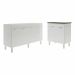 Balcão Armário Gabinete Para Pia 138 cm Camila e Balcão Para Cooktop 5 Bocas Fran Branco 