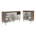 Balcão Armário Gabinete Para Pia 138 cm Camila e Balcão Para Cooktop 5 Bocas Fran Savana Preto 