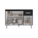 Balcão Armário Gabinete Para Pia de Cozinha 118 cm Aline 3 Portas e 1 Gaveta Preto 