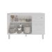 Balcão Armário Gabinete Para Pia de Cozinha 118 cm Bruna 2 Portas e 3 Gaveta Branco 