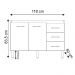 Balcão Armário Gabinete Para Pia de Cozinha 118 cm Bruna 2 Portas e 3 Gaveta Savana Off White 