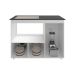 Balcão Armário Gabinete de Cozinha Para Fogão Cooktop 4 Bocas e Forno 3 Portas Alana Mobília Decor Branco 