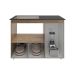 Balcão Armário Gabinete de Cozinha Para Fogão Cooktop 4 Bocas e Forno 3 Portas Alana Mobília Decor Savana Preto 