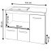 Balcão Armário Gabinete de Cozinha Para Fogão Cooktop 4 Bocas e Forno 3 Portas Alana Mobília Decor Savana Preto 