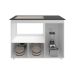 Balcão Armário Gabinete de Cozinha Para Fogão Cooktop 5 Bocas e Forno 3 Portas Alana Mobília Decor Branco 
