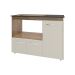 Balcão Armário Gabinete de Cozinha Para Fogão Cooktop 5 Bocas e Forno 3 Portas Alana Mobília Decor Savana Off White 