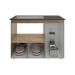 Balcão Armário Gabinete de Cozinha Para Fogão Cooktop 5 Bocas e Forno 3 Portas Alana Mobília Decor Savana Preto 