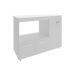 Balcão Armário Gabinete de Cozinha Para Microondas e Forno Elétrico 3 Portas Lilian Mobília Decor Branco 