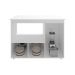 Balcão Armário Gabinete de Cozinha Para Microondas e Forno Elétrico 3 Portas Lilian Mobília Decor Branco 