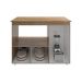 Balcão Armário Gabinete de Cozinha Para Microondas e Forno Elétrico 3 Portas Lilian Mobília Decor Savana Off White 