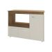 Balcão Armário Gabinete de Cozinha Para Microondas e Forno Elétrico 3 Portas Lilian Mobília Decor Savana Off White 