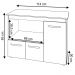 Balcão Armário Gabinete de Cozinha Para Microondas e Forno Elétrico 3 Portas Lilian Mobília Decor Savana Off White 