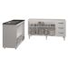 Balcão Armário Gabinete de Pia 150 cm Deise e Balcão Alana Para Fogão Cooktop 4 Bocas e Forno Elétrico Branco 