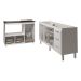 Balcão Armário Gabinete de Pia 150 cm Deise e Balcão Alana Para Fogão Cooktop 4 Bocas e Forno Elétrico Branco 