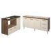 Balcão Armário Gabinete de Pia 150 cm Deise e Balcão Alana Para Fogão Cooktop 4 Bocas e Forno Elétrico Savana Off White 