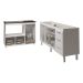 Balcão Armário Gabinete de Pia 150 cm Deise e Balcão Alana Para Fogão Cooktop 5 Bocas e Forno Elétrico Branco 