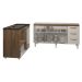 Balcão Armário Gabinete de Pia 150 cm Deise e Balcão Alana Para Fogão Cooktop 5 Bocas e Forno Elétrico Savana Off White 