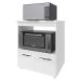 Balcão Armário Gabinete para Microondas e Forno Elétrico Cozinha Amanda Mobília Decor Branco 
