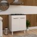 Balcão Armário de Cozinha  Para Fogão Cooktop 5 Bocas Fran Mobília Decor Branco 