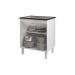 Balcão Armário de Cozinha  Para Fogão Cooktop 5 Bocas Fran Mobília Decor Branco 
