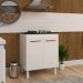 Balcão Armário de Cozinha Fran Para Fogão Cooktop 4 Bocas Mobília Decor Branco 