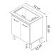 Balcão Armário de Cozinha Para Fogão Cooktop 5 Bocas Fran Mobília Decor Savana Off White 