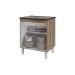 Balcão Armário de Cozinha Para Fogão Cooktop 5 Bocas Fran Mobília Decor Savana Preto 