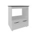 Balcão Armário de Cozinha para Fogão Cooktop 4 Bocas e Forno Elétrico Evelyn Mobília Decor Branco 