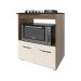 Balcão Armário de Cozinha para Fogão Cooktop 4 Bocas e Forno Elétrico Evelyn Mobília Decor Savana Off White 