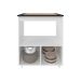 Balcão Armário para Fogão Cooktop 5 Bocas e Forno Elétrico Cozinha Evelyn Mobília Decor Branco 