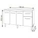 Balcão Cozinha Armário Gabiente Pia de 140 cm com 4 Portas e 1 Gavetas Camila Branco 
