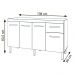 Balcão Cozinha Armário Gabiente Pia de 140 cm com 4 Portas e 1 Gavetas Camila Savana Preto 