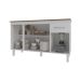 Balcão Cozinha Armário Gabinete Camila Branco Com Tampo Tampão 140 cm Mobília Decor Savana 
