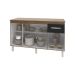 Balcão Cozinha Armário Gabinete Camila Savana Preto Com Tampo Tampão 140 cm Mobília Decor Savana 