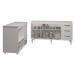 Balcão Cozinha Armário Gabinete de Pia 150 cm Deise e Balcão Lilian Para Microondas e Forno Elétrico Branco 