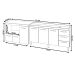 Balcão Cozinha Armário Gabinete de Pia 150 cm Deise e Balcão Lilian Para Microondas e Forno Elétrico Branco 