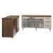 Balcão Cozinha Armário Gabinete de Pia 160 cm Estela e Balcão Para Microondas e Forno Elétrico Lilian Savana Off White 